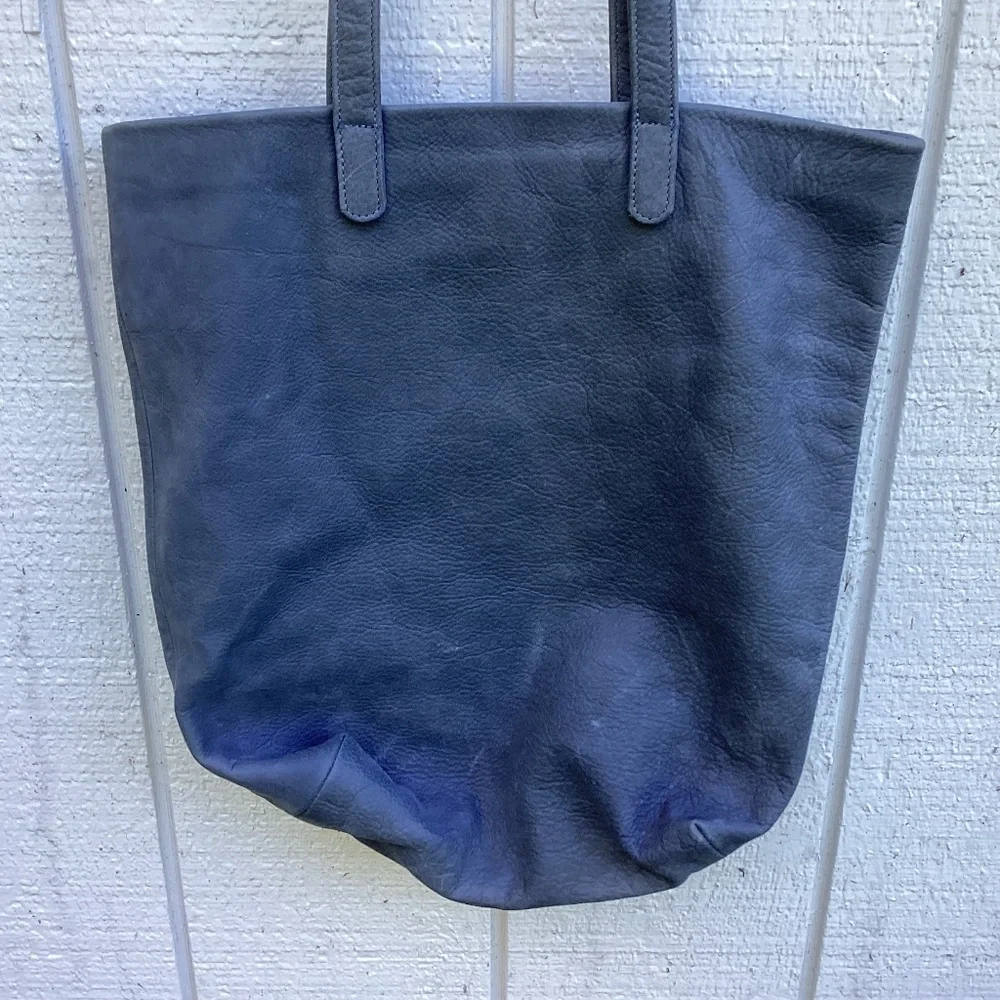 Baggu suede LEATHER unlined TOTE bag - Picture 3 of 5